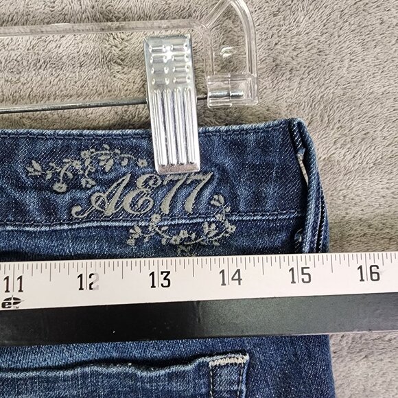 Womens American Eagle Blue Denim Jeans True Boot Mid Rise Size 6 - Picture 8 of 11